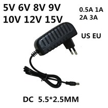 범용 전원 어댑터 공급 충전기 어댑터 AC 110-240V DC 5V 6V 8V 9V 10V 12V 15V 0.5A 1A 2A 3A LED 조명 스트립용 Eu 미국, EU_9V | 3A