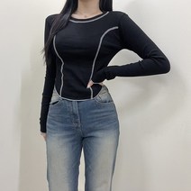 VANANA2 국내제작 스티치 유트임 긴팔 티셔츠 3color