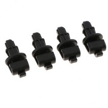 2-4pack 4 조각 플라스틱 자동차 슬라이딩 태양 그늘 홀더 후크 클립 용, 2개, 검은 색