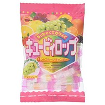 부르봉 큐비롭 후르츠 8가지 과일 일본 캔디 사탕 112g, 단일상품개