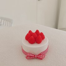 딸기 케이크 석고방향제 DIY 키트 만들기 세트, 레드, 사케