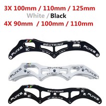 반달마켓 롱보드바퀴 휠 카버보드 Flyke 변환에 3X125mm 3X110mm 3 바퀴 인라인 스피드 스케이트 프레임 4x, 01 white 3X125mm