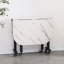 가정용 접이식 아일랜드 식탁 간이 이동식 테이블 공간절약 바퀴달린 직사각형, 120x100x75cm, 대리석