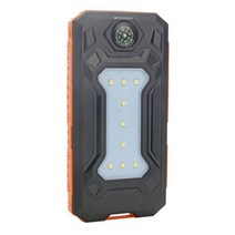 파워뱅크 자작배터리 캠핑용배터리 새로운 휴대용 500000mah 듀얼 USB 보조배터리 방수 태양광 보조 모든, 01 Orange