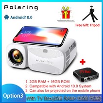 캠핑 Polaring-A1 네이티브 리얼 1080P 4K 미니 프로젝터 비디오 2.4 및 5G HD 4000 루멘 홈 시네마 Proyector, [02] with TV Box 2-16, [01] EU 플매트 카펫 매트 카펫 매트 카펫 러그