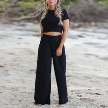 여성스키복 스키복 남자스키복 패션 캐주얼 와이드 레그 정장 봄 여름 새로운 반팔 슬림 자르기 티셔츠 바지 투피스 세트 homewear 의류