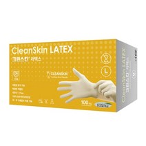 크린스킨 라텍스 장갑 100매입 L사이즈 대형, 100개