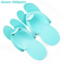 일회용 플립 플롭 도구 호텔 폼 페디큐어 EVA 10 50 쌍, 없음, 18.-Green-500 pairs