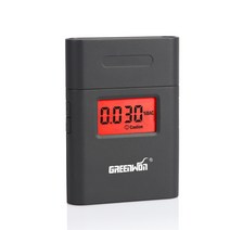 휴대용 음주측정기 greenwon 휴대용 360도 회전 마우스 피스 레드 백라이트 호흡, 검은색