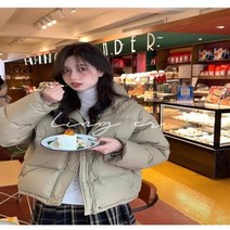 숏패딩 여성 여성용 짧은 키 다운 재킷 경량 코튼 패딩 의류 캐주얼 루즈 패션 빵 한국 버