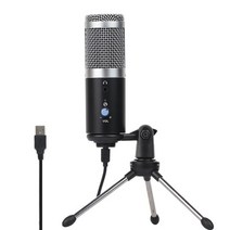 전문 마이크 녹음 USB 콘덴서 PC 컴퓨터 스트리밍 스튜디오 팟 캐스팅 마이크 게임 비디오 라이브, 01 Silver