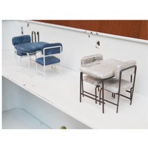 식탁미니어처 가구미니어쳐 의자모형 미니어처장난감, 블루