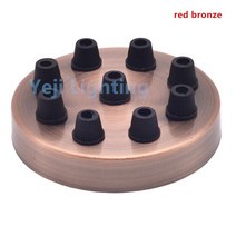 주차장 차광막 천장 램프베이스 케이블 와이어 그립이있는 멀티 캐노피 펜던트 조명 로즈 빈티지 플레이트, 02 black_01 9 holes