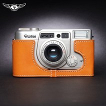 Rollei AFM35 카메라 가방 Fuji KLASSE W/S 가죽 케이스 소가죽 보호 케이스, 베이스[옐로우 브라운]