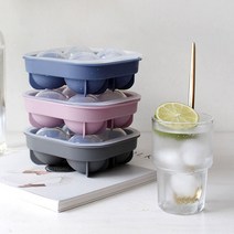 시둥마켓_아이스트레이 얼음몰드케이스 실리콘틀 크림 제조기 만들기 얼음, 그레이