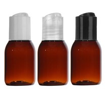 프레스캡 30ml 50ml 60ml 75ml 80ml 100ml 똑딱이캡 공병 화장품, 30ml(F)갈색 투명캡