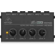 Behringer MICROMIX MX400Ultra 저잡음 4채널 라인 믹서, 기본