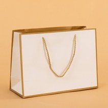 lbsisi 생활 10pcs 예쁜 손잡이 종이 가방 옷 화장품 장신구 이벤트 앰프 파티 용품 포장 맞춤 쇼핑백, 흰색 2, l32 w11 h25cm