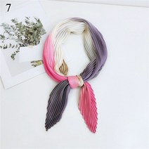 플리츠플리즈스카프 주름스카프 봄스카프 플리츠스카프70*70cm 주름진 여성 작은 스카프 새틴 실크 주름 스