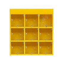 녹색안전 개인보호구함 9구(102x40x115cm)-안전보호구 안전용품 보관함 전면 투명PC창