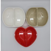 [짬짜면기/짬짜면기 하트] 가볍고 실용적인 짜장면 짬뽕 그릇 중국집 깨지지않는 멜라민접시, 짬짜면기 하트, 짬짜면기, 빨강