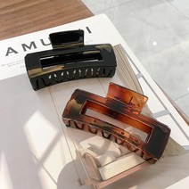 깔끔 기본 무지 사각 여성 올림머리 집게핀 단정한 여대생 액세서리 트렌디