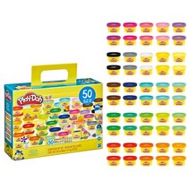 Hasbro 어린이 찰흙놀이세트 50색 손에잘묻지않는 소금 밀가루 점토