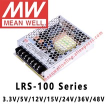 파워서플라이 컴퓨터파워 Mean Well LRS-100-3.3V 5V 12V 24V 36V 48V 스위칭 전원 공급 장치 meanwell ACD, 02 5V