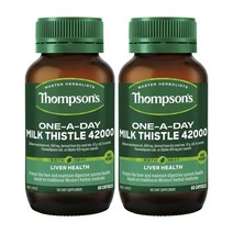 Thompsons One a day Milk Thistle 톰슨스 원 어 데이 밀크 씨슬 42000mg 호주 뉴질랜드 60캡슐 2팩