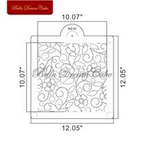 진주 꽃 디자인 벽 스텐실 DIY 드로잉 템플릿 홈 그림 장식 도구 케이크 금형 Bakeware