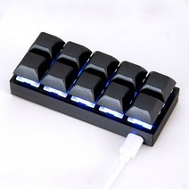 캐드마우스 무소음 프로그래밍 가능한 매크로 기계식 키보드 10 키 리눅스 윈도우 MacOS 지원 마이크, 01 Blue switch keyboard, 02 2m cable