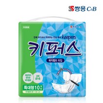 쌍용 키퍼스 성인용기저귀 겉기저귀 매직벨트 특대형 10매x8팩(80매) 1박스(단종으로 와이드매직 특대형으로 대체 출고)