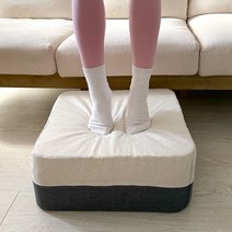 무브기어 점핑 쿠션 큐브 매트 유산소 근력 다이어트 무소음 전신 운동 미니 트램펄린 방방이, 베이지