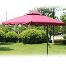 [DYC-SPORTS] 초대형 폴딩 사각 파라솔 5가지색상 특대형 야외 캠핑 파라솔 카페 정원 테라스, 와인