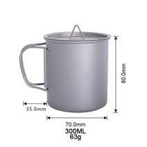 티타늄 캠핑 요리 세트 관광 식기 피크닉 포크 스푼 나이프 철판 시에라 컵 초경량 조리기구 냄비 물컵 접는 칼, [01] 300ML Cup