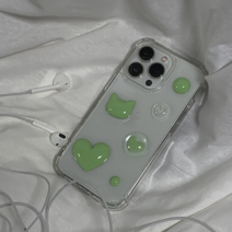 [르블루드시엘] (전기종) y2k 하이틴 키치 그리니캣 레진 케이스