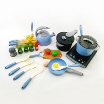 [스파게티장난감] 순풍맘 유아 아기 요리 주방 소꿉 놀이 장난감 세트 31p, 스카이블루
