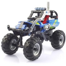 아트박스/레프리카 블록테크닉 빅휠 몬스터트럭 풀백 작동블록193PCS블루 (CBT291144)