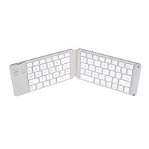 접이식 키보드 무선 가벼운 핸디 블루투스 접이식 미니 백라이트 키보드 무선 IOS/안드로이드/윈도우 iPad, 한개옵션2, 01 WHITE, 한개옵션1