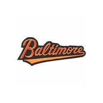 Baltimore Orioles Black Word Aleternate Logo저지 Sleeve Patch MLB Emblem