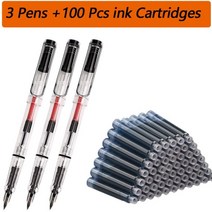 만년필선물의미 입문 쓰는법 각인 파우치 케이스 잉크 충전 3 kawaii 만년필 100 pcs 잉크 카트리지 세트 서예 펜 세트 0.38mm ef 펜촉 문구 학교 사무용품, ef0.38mm, 14