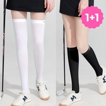 BPR938619(2종) 1+1 골프 쿨니삭스 여름 스포츠양말 니하이 롱삭스, [니하이]블랙