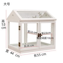 한라목유리꽃방 꽃꽂이꽃 몇 화기동방지꽃식물난방 사랑스럽게 꾸며진 오두막집 원목 유리 미니온실 전원주택 조경 원예 화분 받침대, D