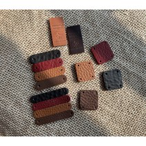 가죽 부자재 라벨, 핸드메이드 가죽라벨 1개, 네추럴