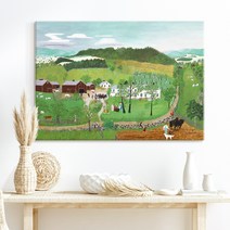 더 아트 컴퍼니 그랜마 모지스 따뜻 힐링 명화그림 액자 행복 그림 아이방 카페 홈데코 거실 사무실 매장 인테리어 50종 1-25, 23. GM-대도시에 가다