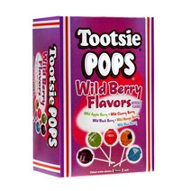 Tootsie Pops 투시팝스 캔디 와일드베리 5가지맛 100개입 3.75lb(1.7kg) Assorted Wild Berry Flavors with Chocolatey Center, 1팩