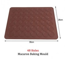 마카롱 만들기 키트 실리콘 diy 몰드 3048 캐비티 베이킹 매트 실리콘 과자 오븐 베이킹 몰드 시트 매트 시트 베이크웨어, 48홀