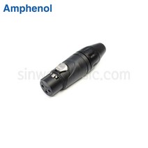암페놀 AX3FB-AU 검정색 골드도금접점 납땜용 XLR(Female) 커넥터 Amphenol