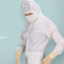 케이엠 방진복 후드형 크린룸 작업복 무진복 투피스, 스카이블루L