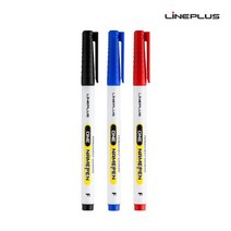 (LINEPLUS) 라인플러스 원 네임펜 F 중간글씨용 12자루(1타), 빨강(12개입)